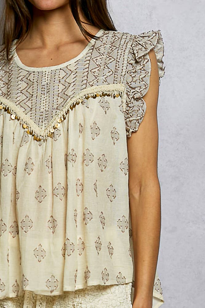 Pol: Block Print Top