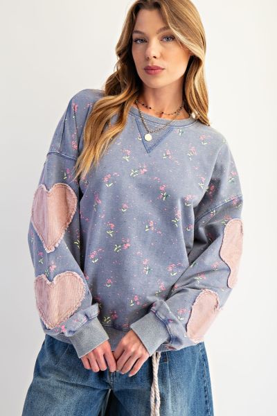 Heart Sleeve Sweatshirt