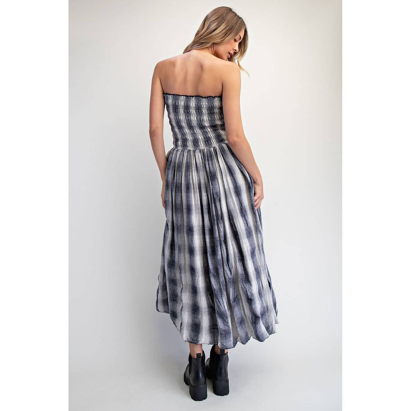 PLAID CONVERTIBLE MAXI SKIRT/DRESS