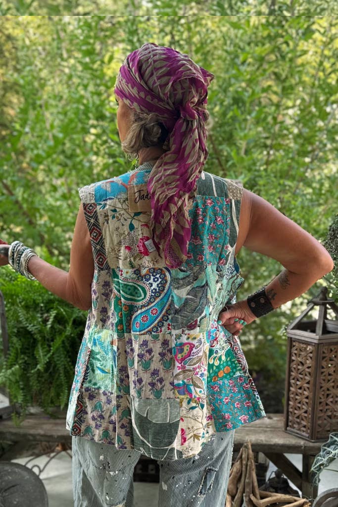 Patchwork Sunrise Reversible Vest