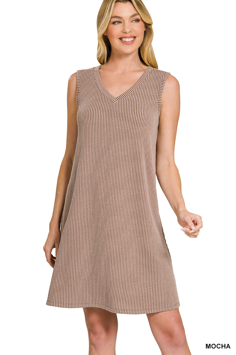 Ribbed Mini Dress