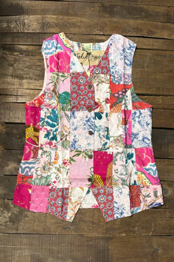 Patchwork Sunrise Reversible Vest
