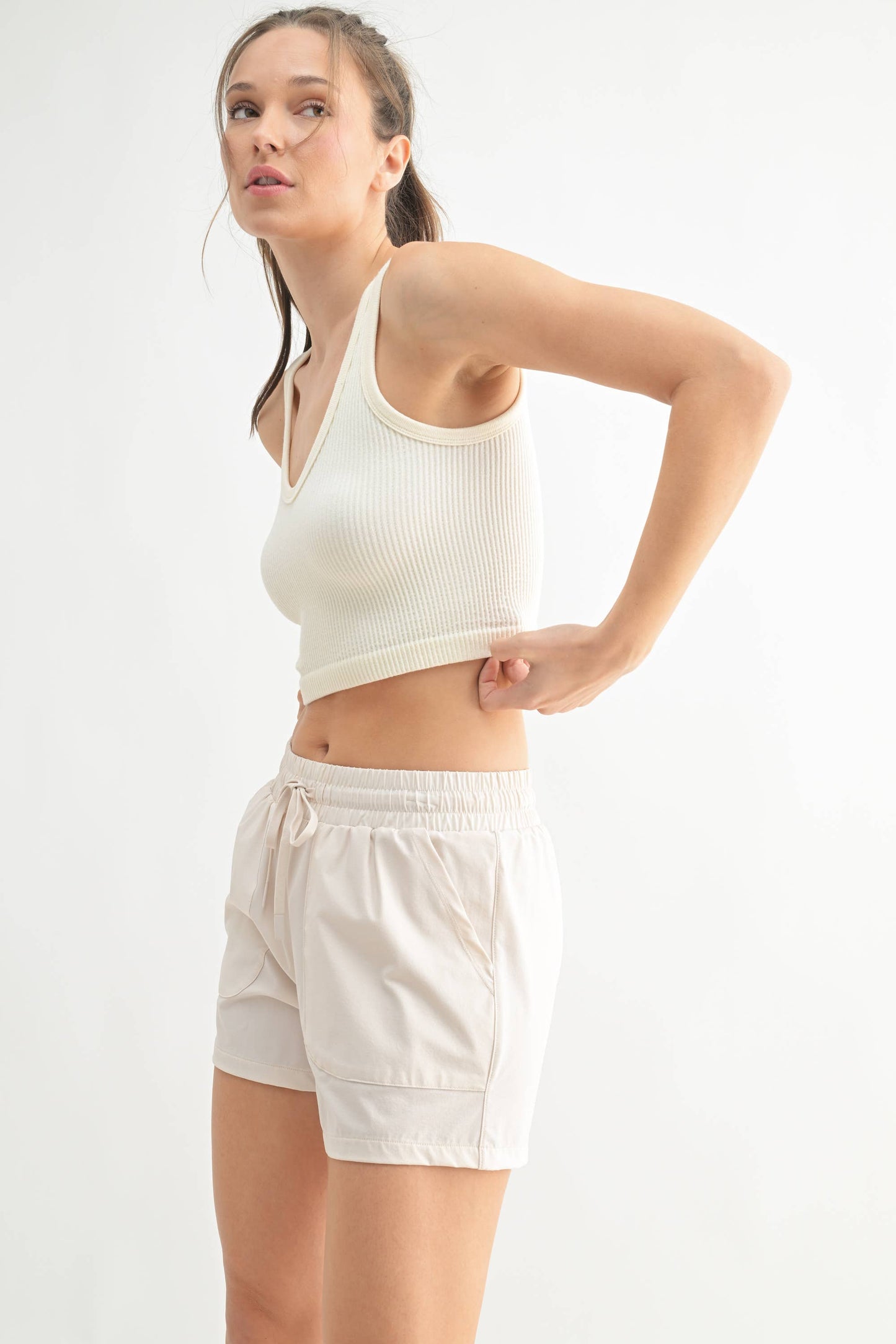 Ribbed Seamless Cropped Tank Top