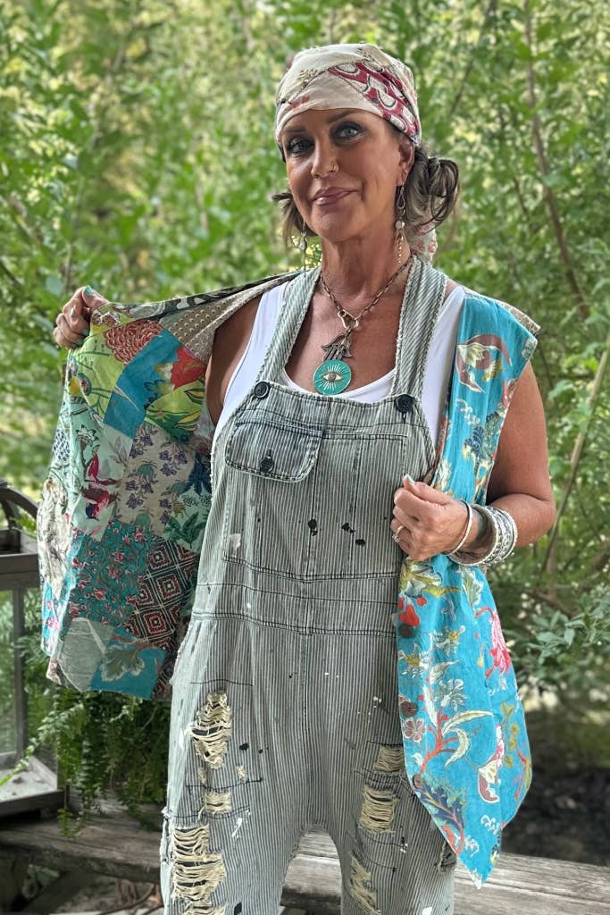 Patchwork Sunrise Reversible Vest