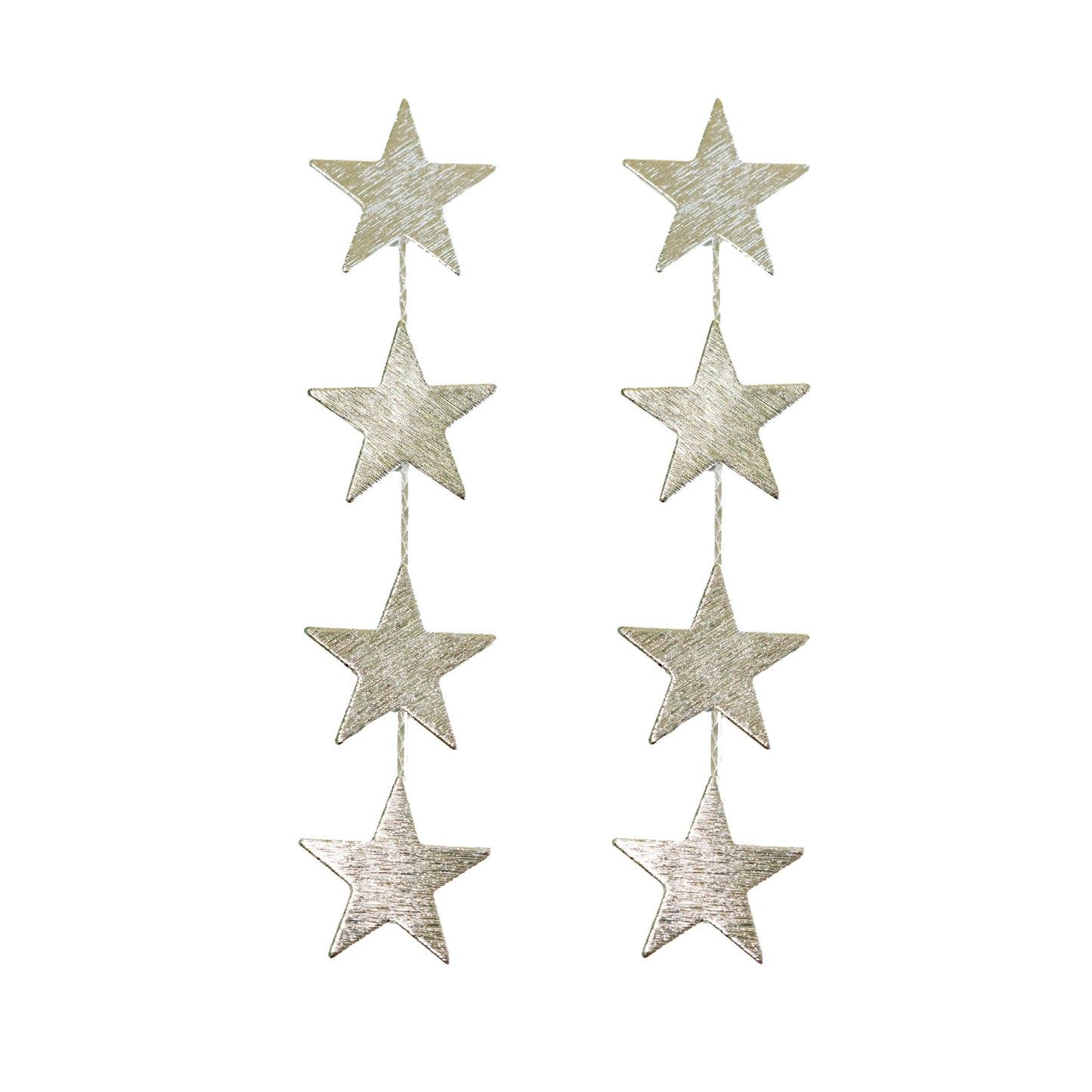 Silver Star Duster Earrings