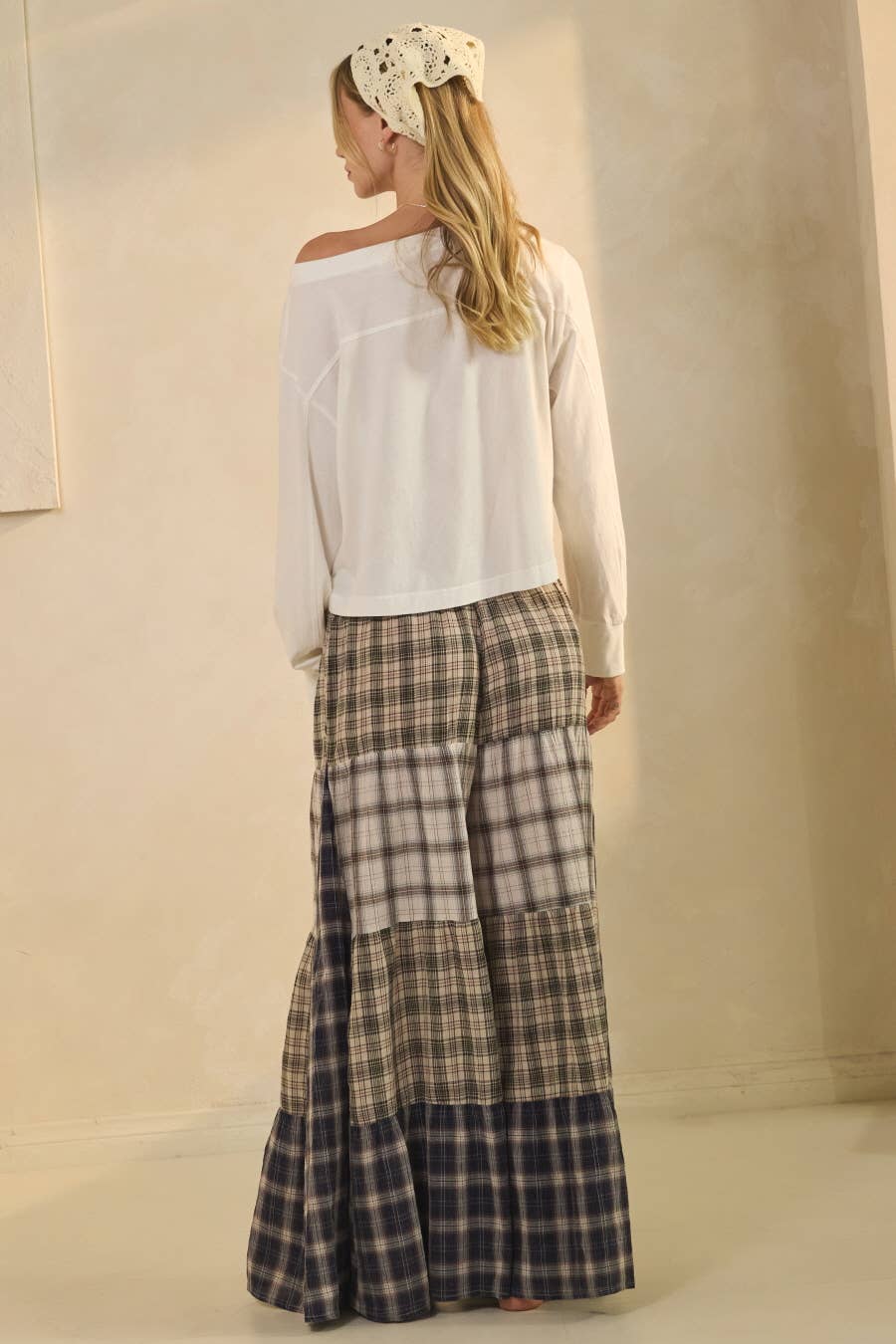 Plaid Patch Pants