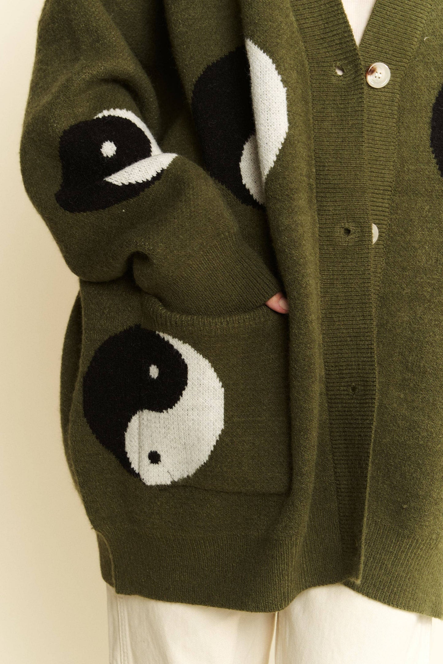 OVERSIZED YIN YANG CARDIGAN