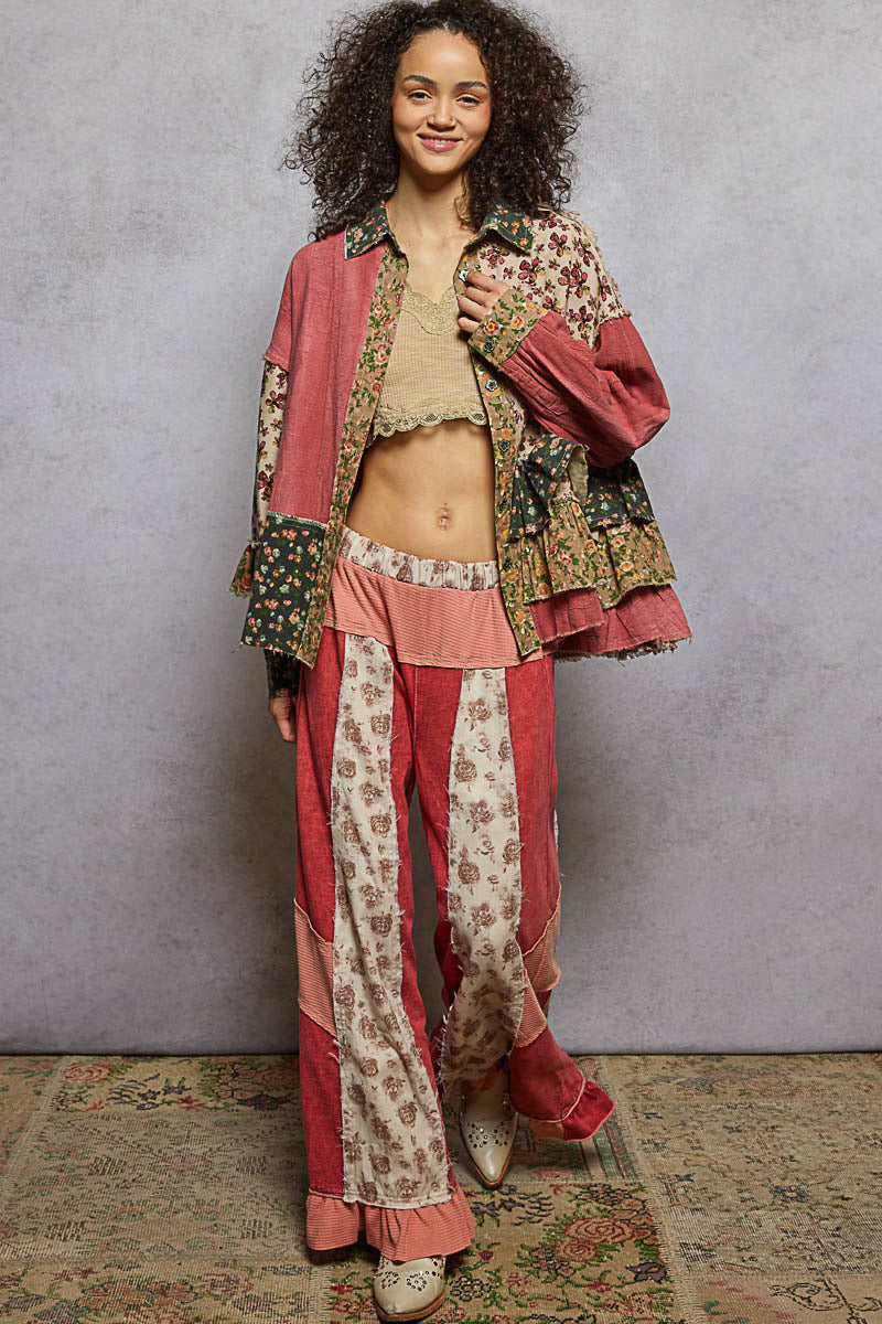 Pol: Raspberry Ruffle Shacket