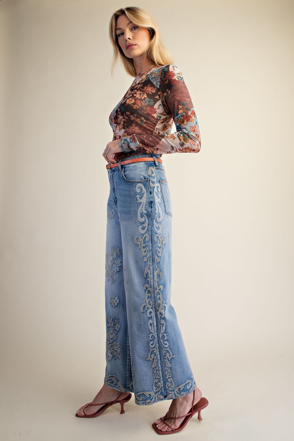 Cross Stitched Jeans
