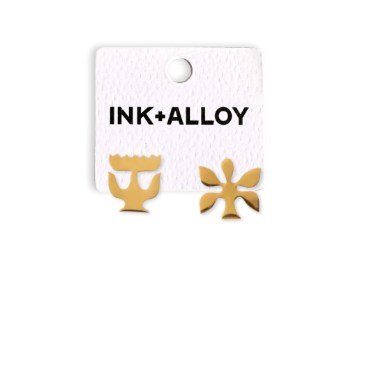 Abstract Nordic Post Earrings
