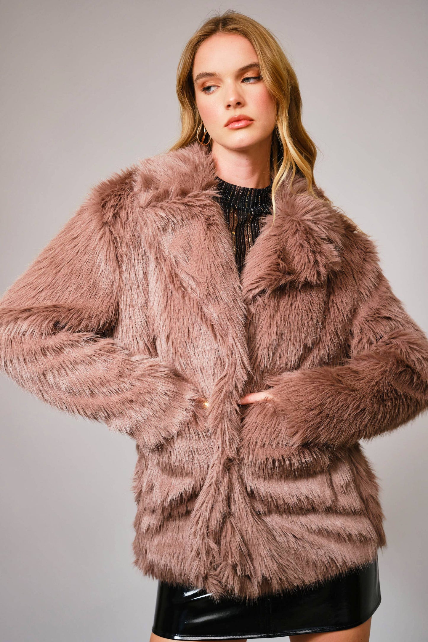 Shaggy Faux Fur Coat