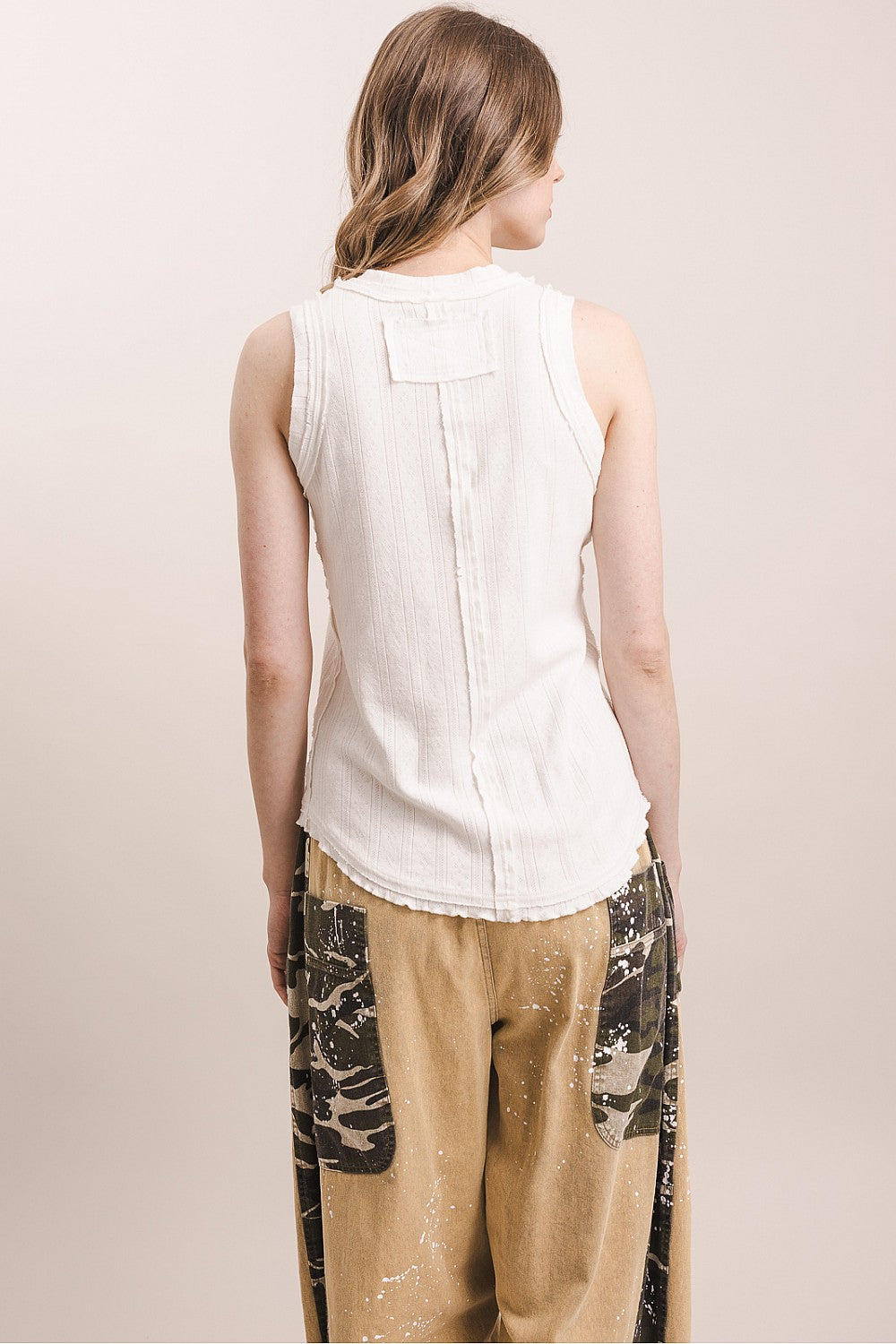 Button Front Tank