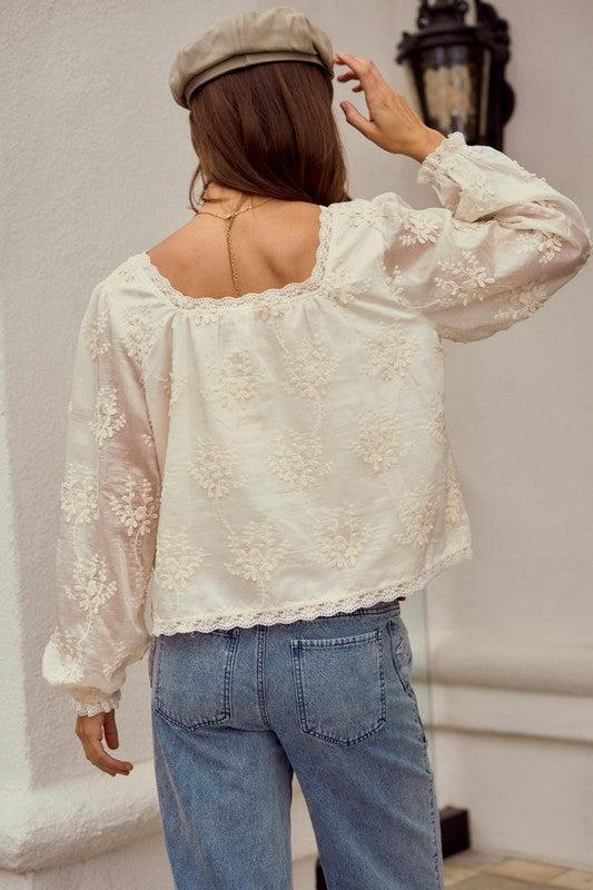 Lace Trimmed Blouse
