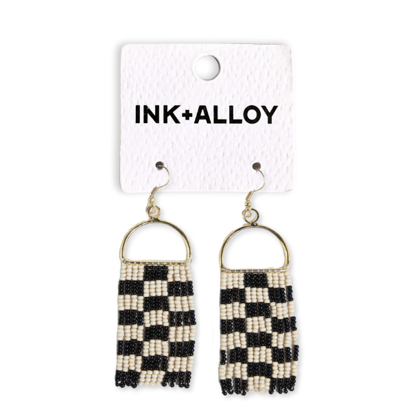 Allison Checked Earrings