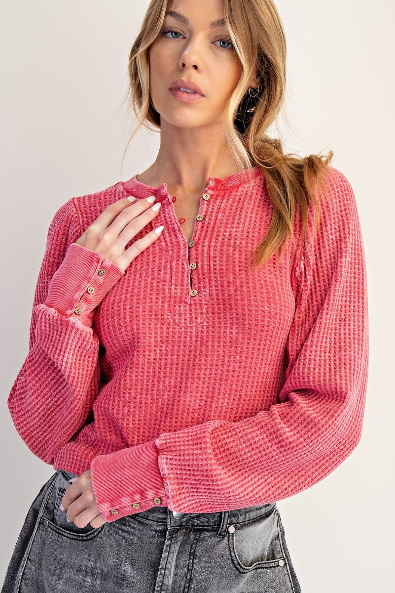Washed Thermal Henley