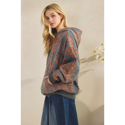 Printed Fleece Hoodie