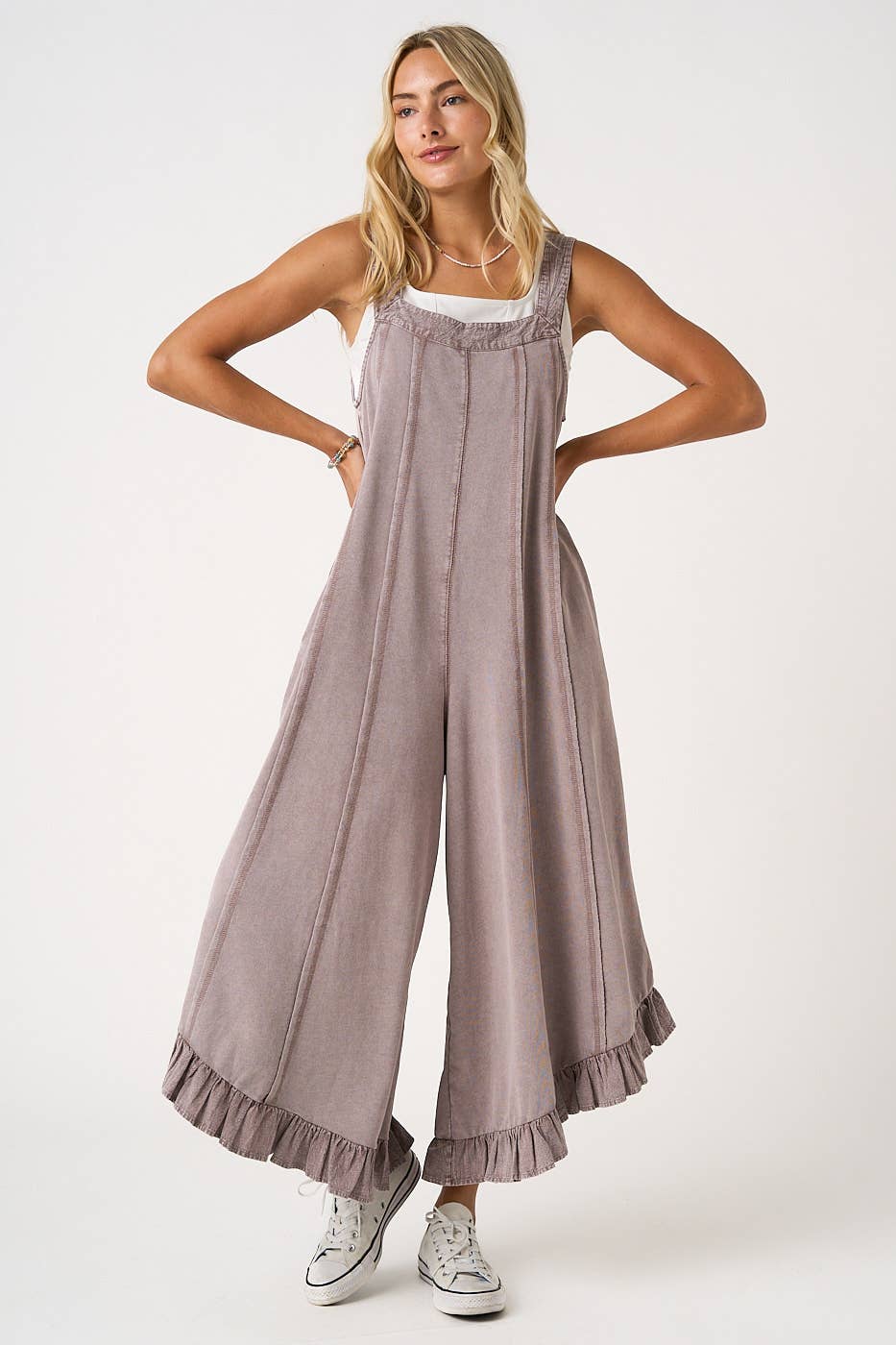 Crop Ruffle Jumpsuit