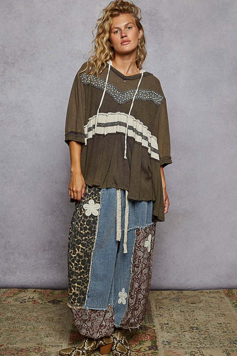 POL: Hooded Detail Top