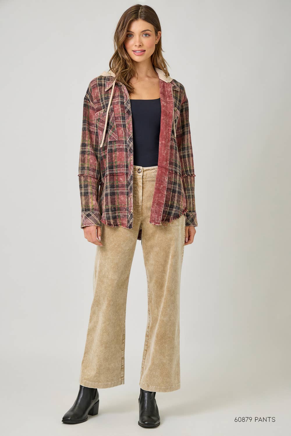 Double Cloth Plaid Shirt