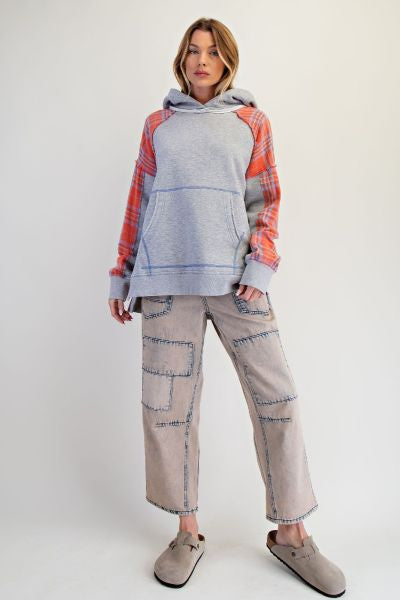 Plaid Mix Hoodie