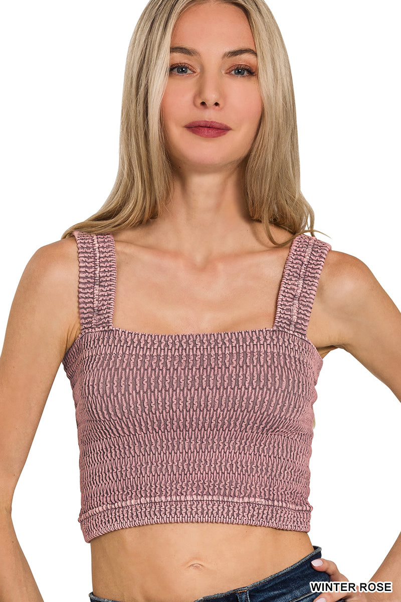 Stone Washed Bra Top