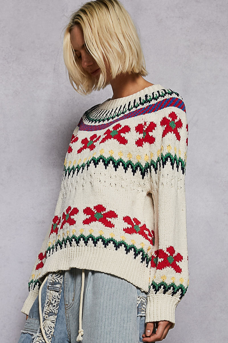 POL: Folk Flower Sweater