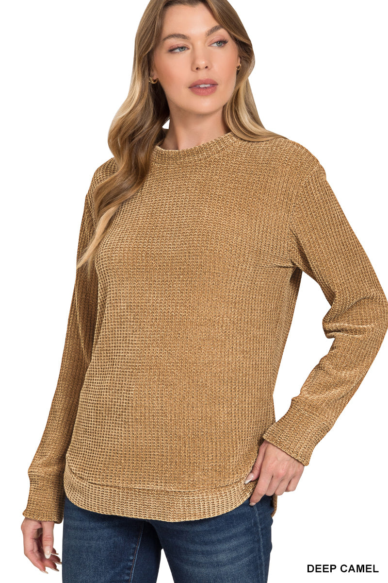 Chenille Round Neck Sweater