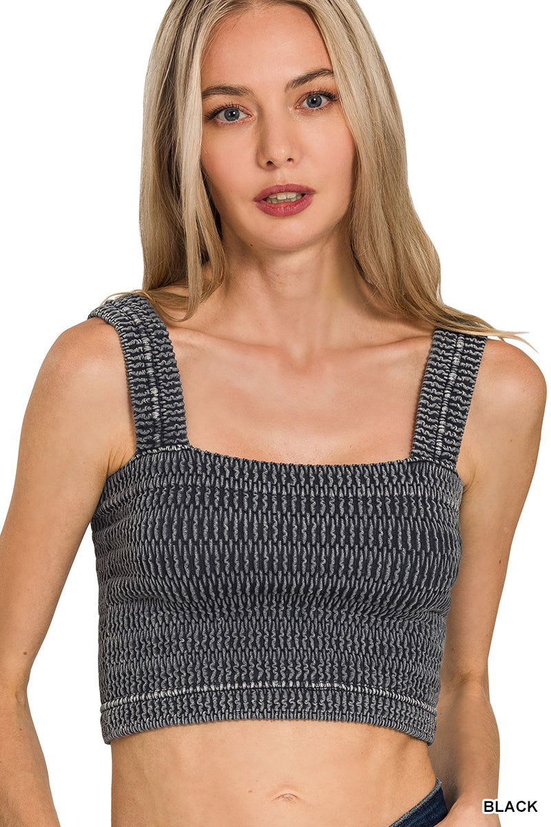 Stone Washed Bra Top