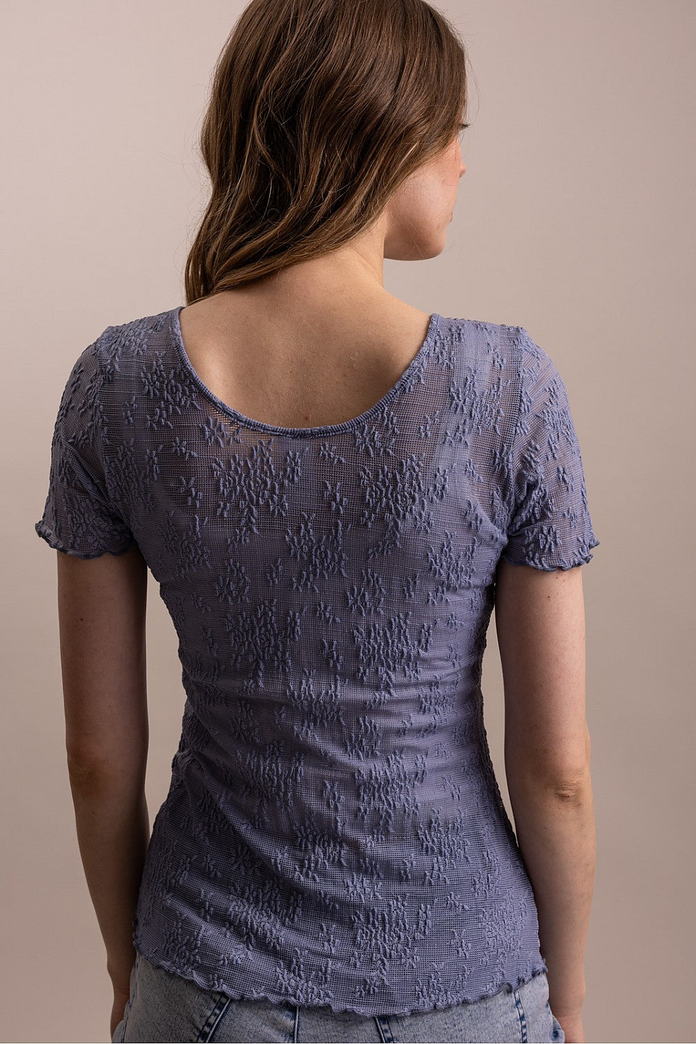 Short Sleeve Lace Top