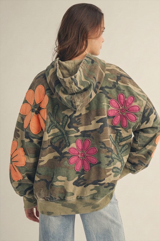 Camo Appliqué Hoodie