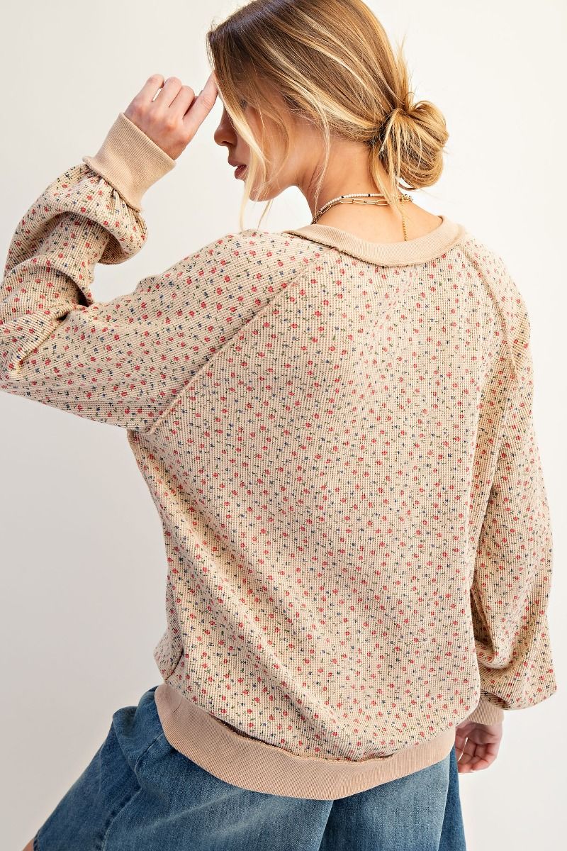 Vintage Floral Pullover