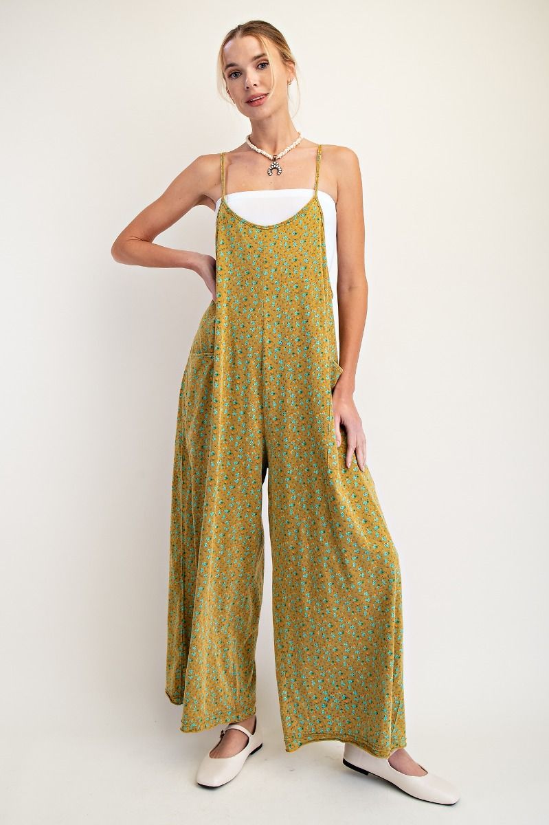 Floral Jersey Jumpsuit