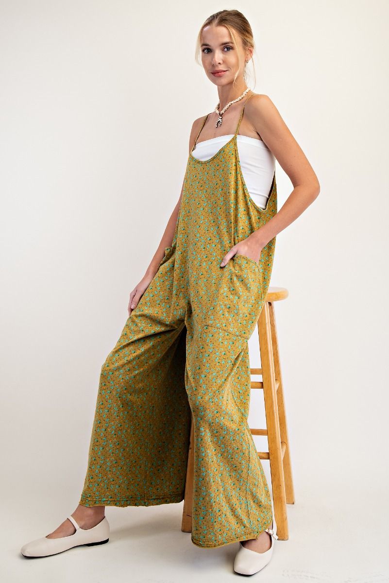 Floral Jersey Jumpsuit
