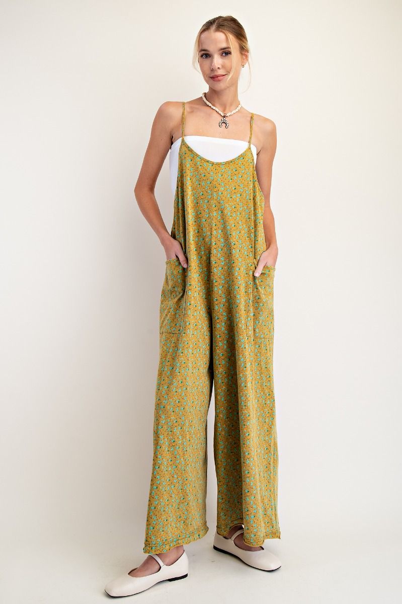Floral Jersey Jumpsuit