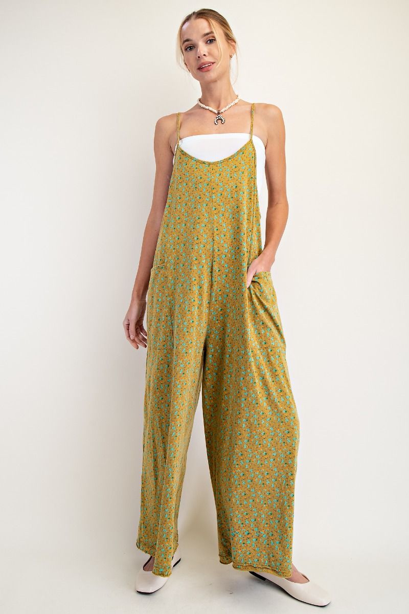 Floral Jersey Jumpsuit