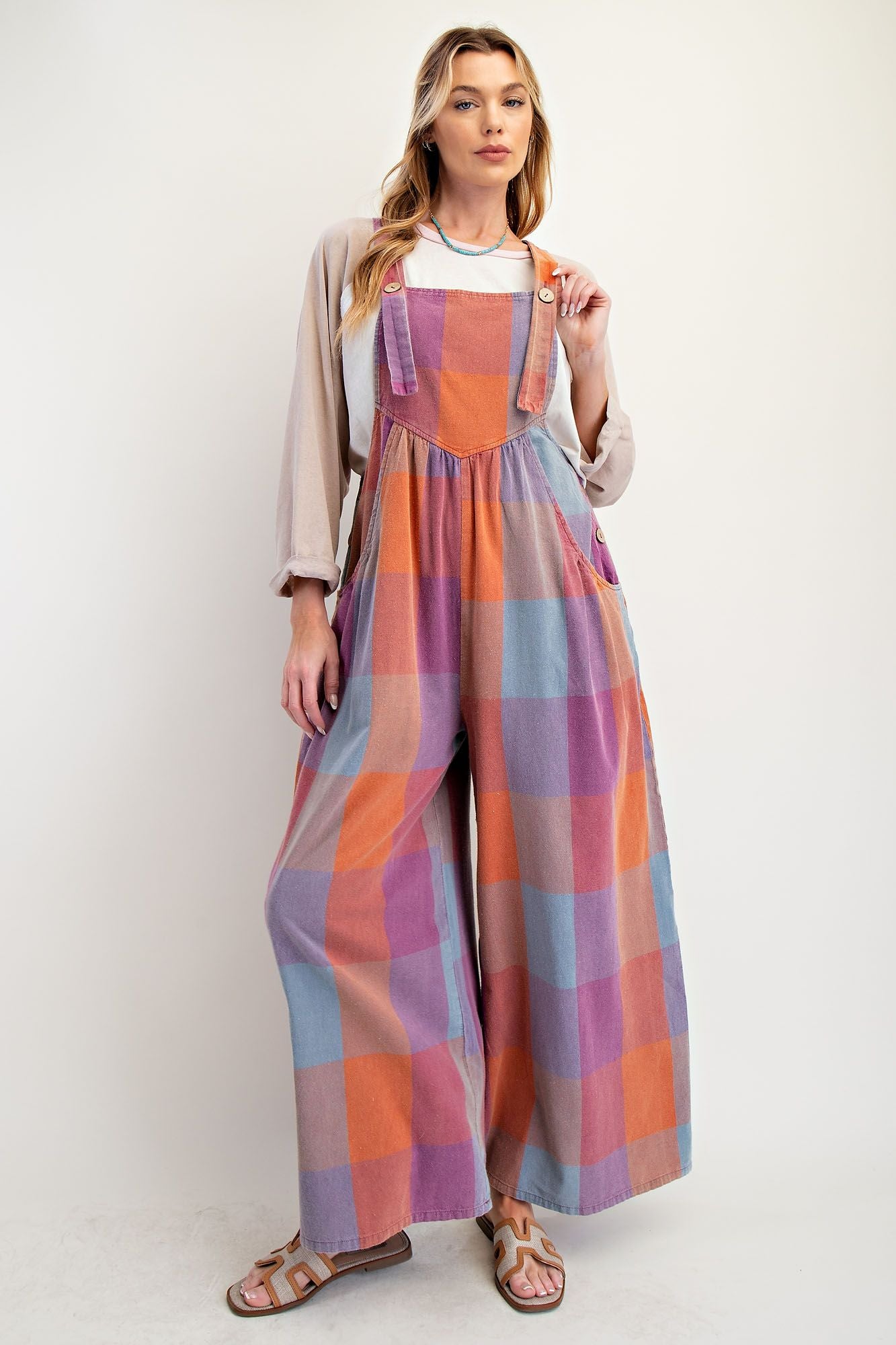 Plaid Overalls