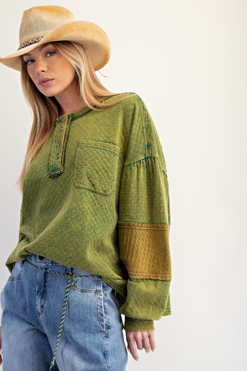 Mixed Print Pullover