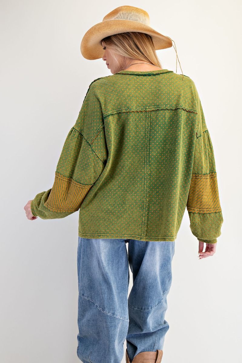 Mixed Print Pullover