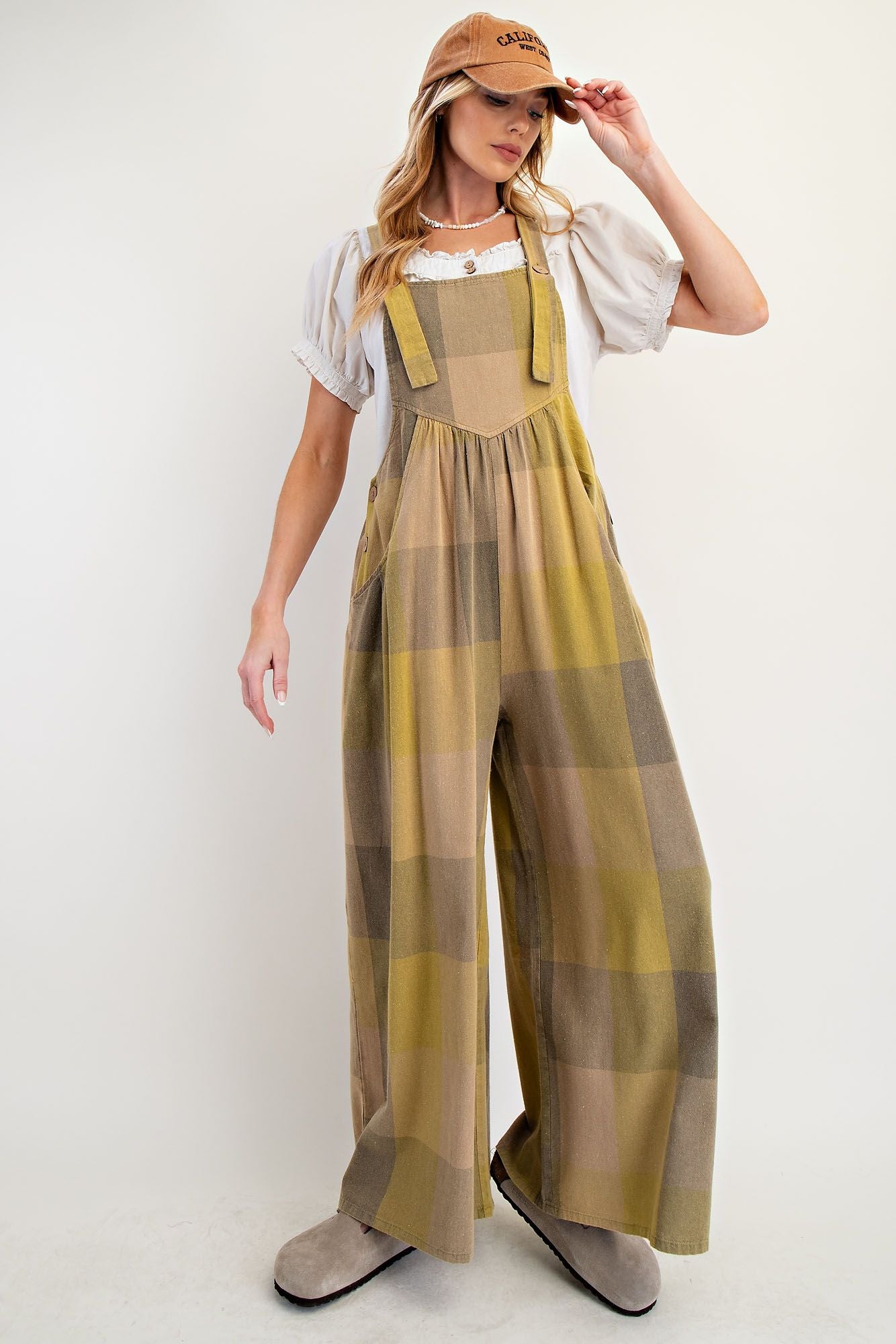 Plaid Overalls