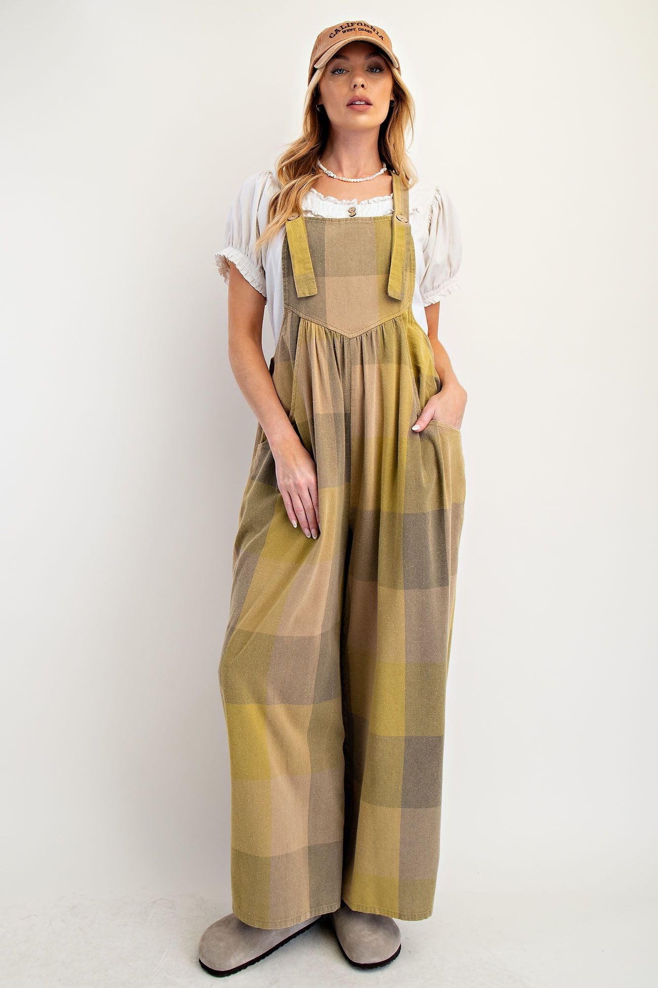 Plaid Overalls
