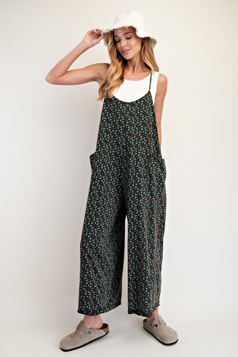 Floral Jersey Jumpsuit