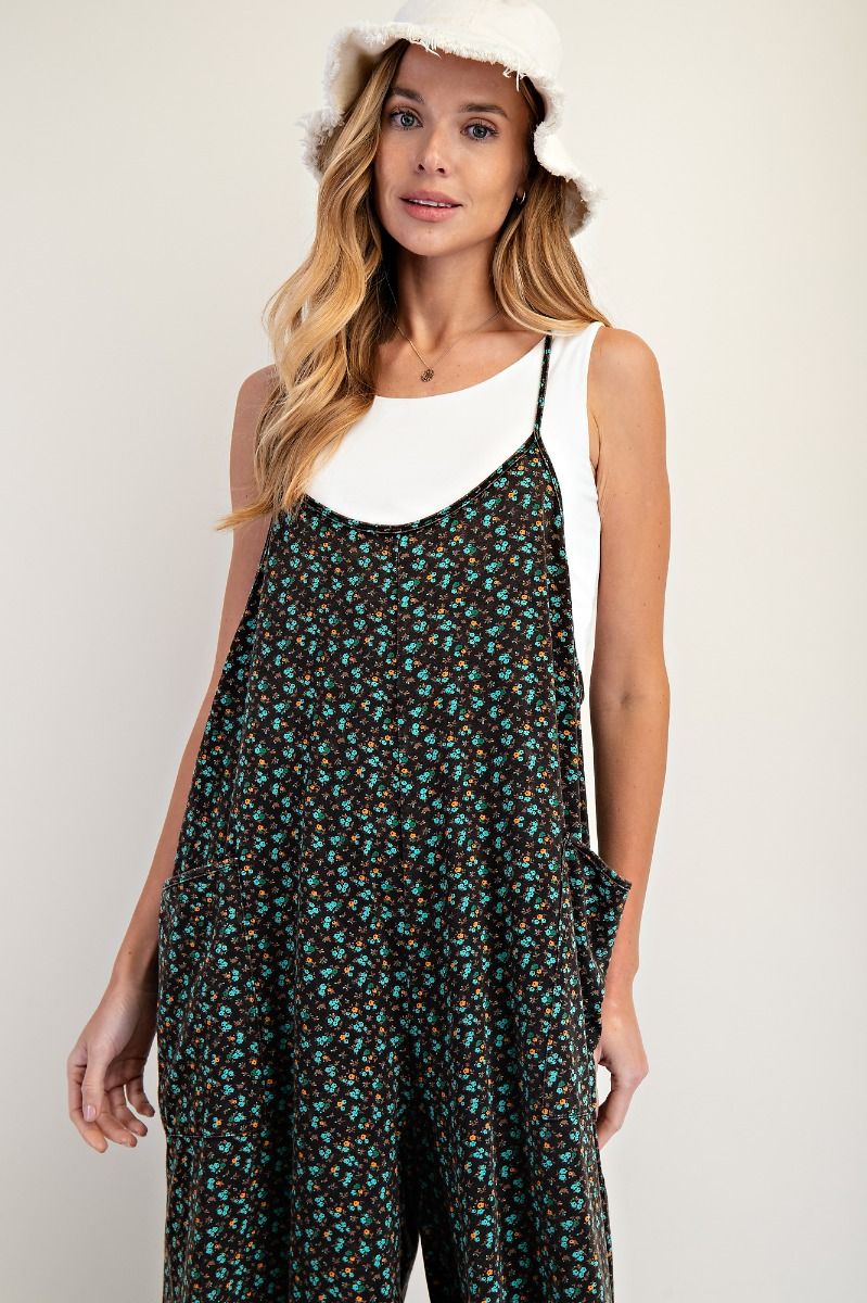 Floral Jersey Jumpsuit