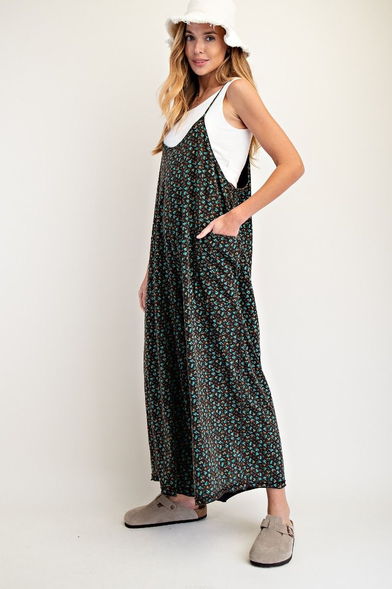 Floral Jersey Jumpsuit