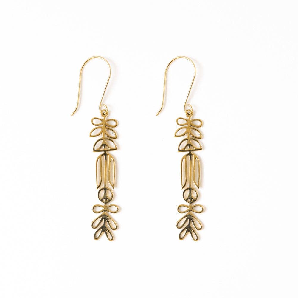 Botanical Floral Drop Earrings