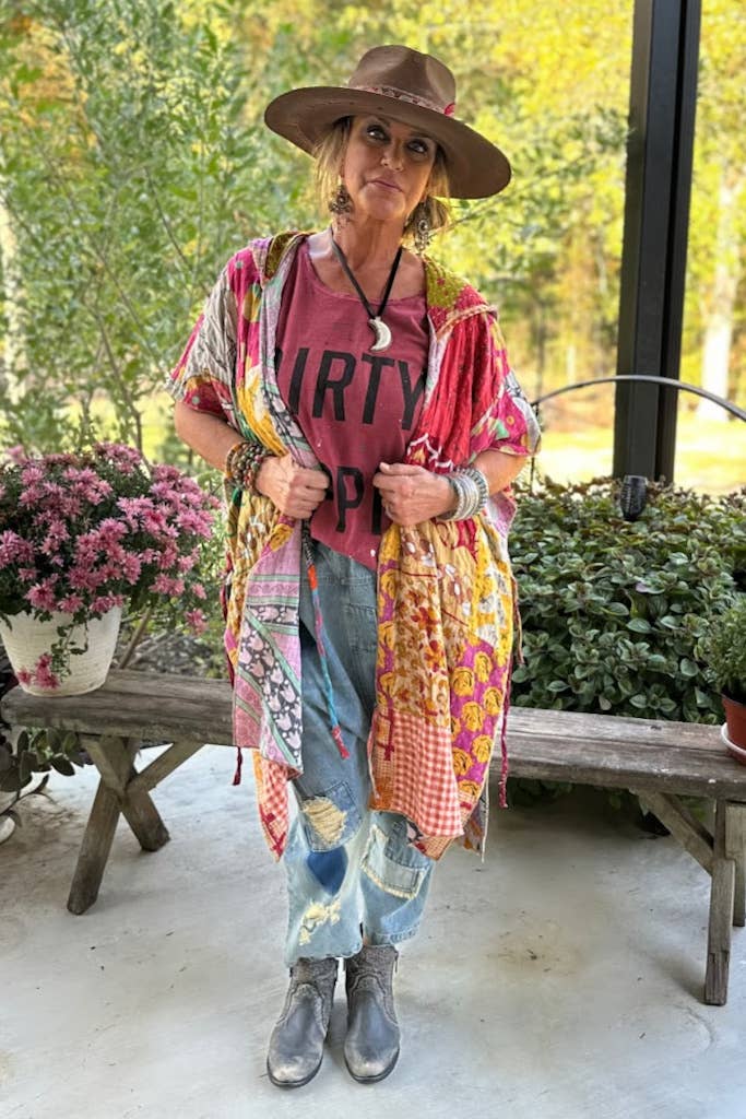 Kantha Sunrise Kimono