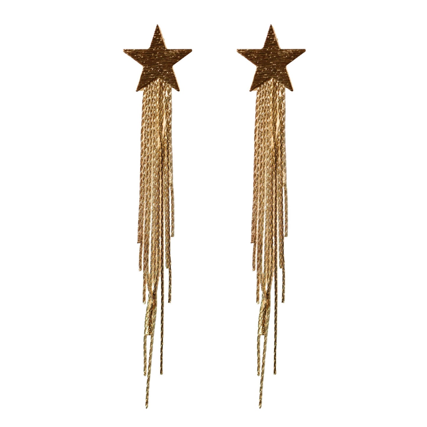 Gold Shooting Star Earrings