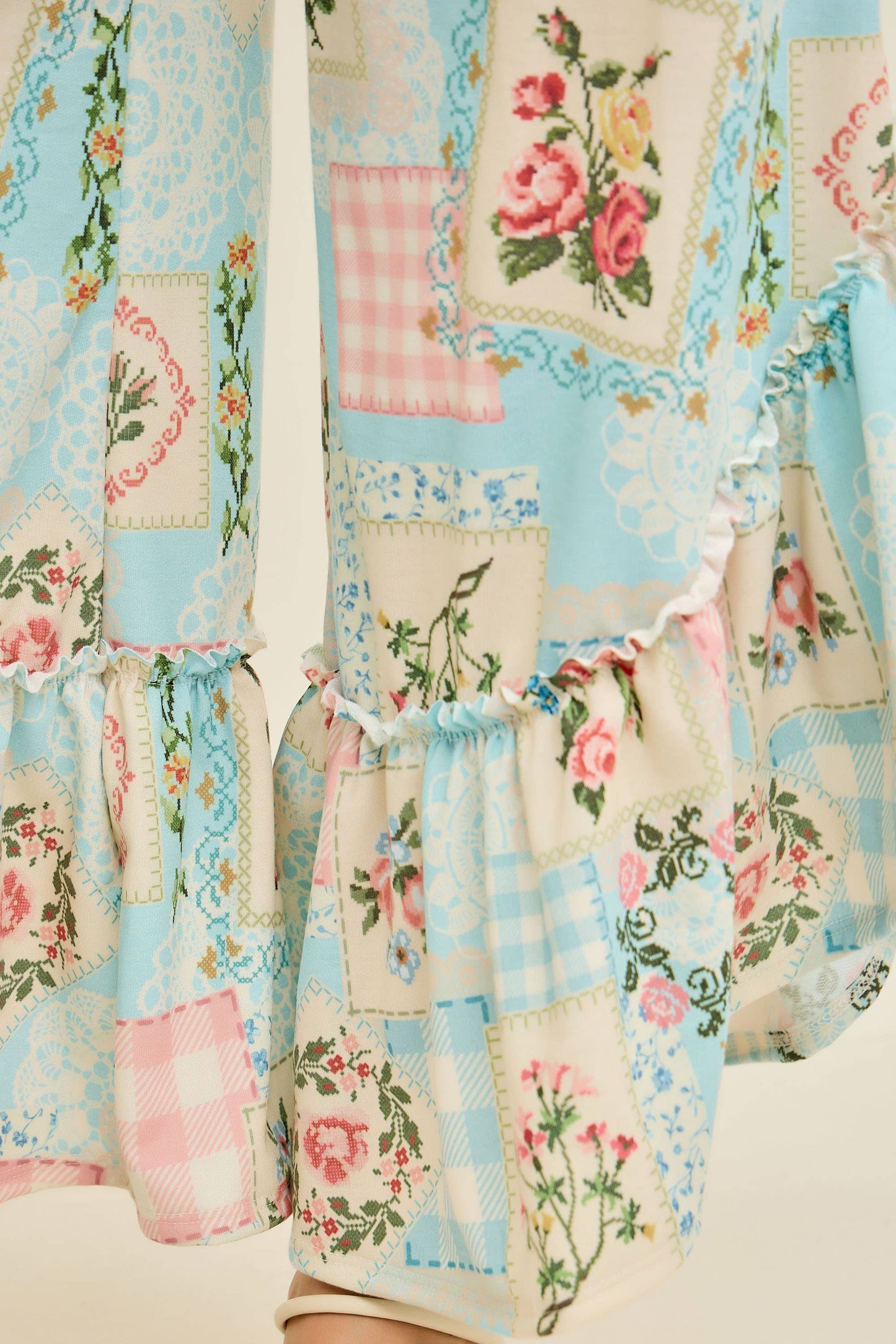 Rosy Ruffle Cropped Pants