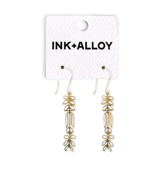 Botanical Floral Drop Earrings