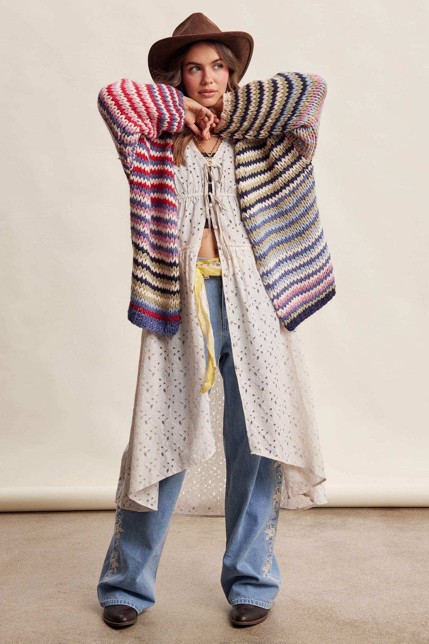 Happy Day Striped Cardi
