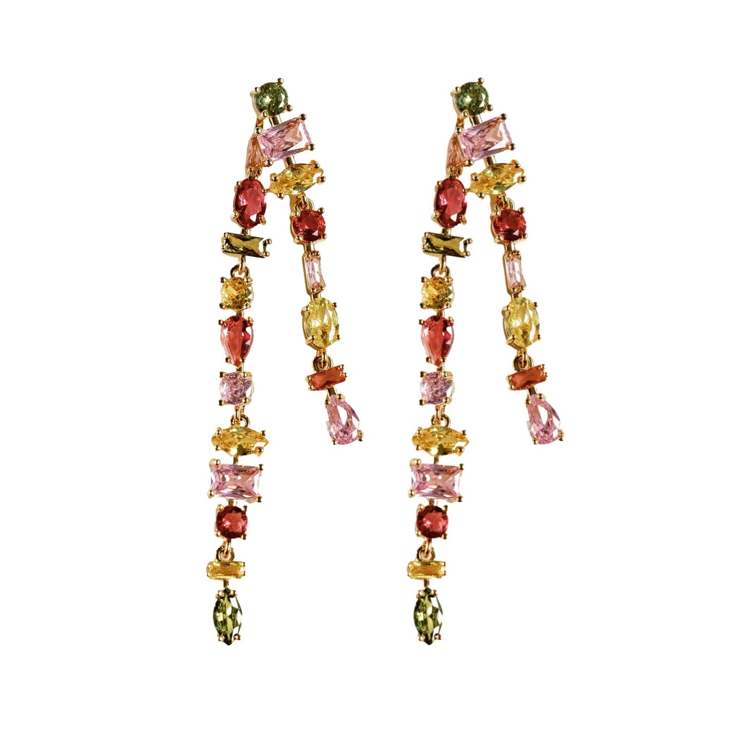 Jewel Crystal Layered Earrings